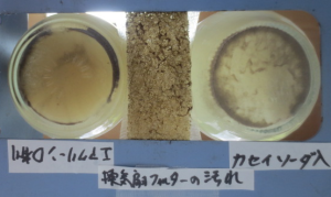 苛性ソーダ、エアクリーンD剤の比較